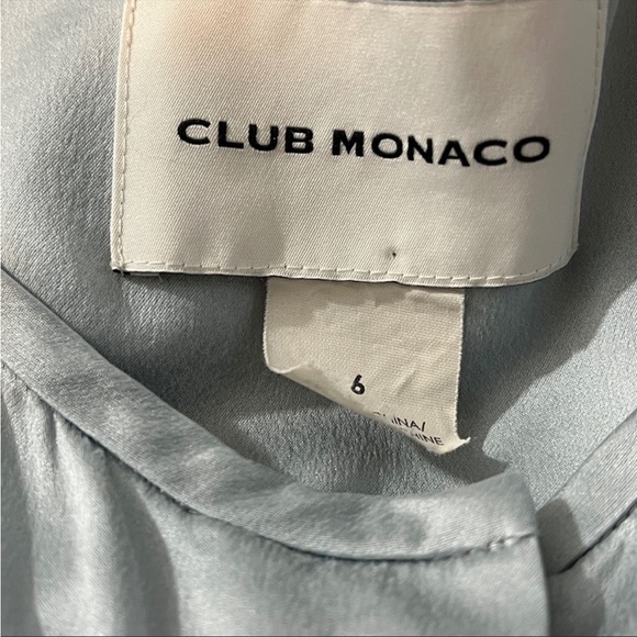 Club Monaco | Light Blue Satin Maxi Dress - Picture 4 of 4